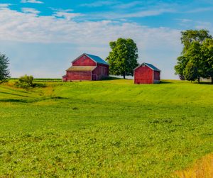 indiana-farm-on-a-hill-with-springtime-crop-picture-id954034318